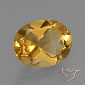 Citrino Dorato medio-scuro naturale da 3.03 ct, Ovale, VVS