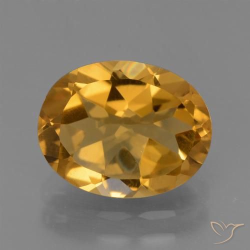 2.29ct Naturale Arancio medio-chiaro-oroG Citrino, Ovale, VVS-VS
