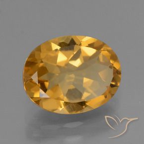 Citrino Arancio medio-chiaro-oroG naturale da 2.29 ct, Ovale, VVS-VS