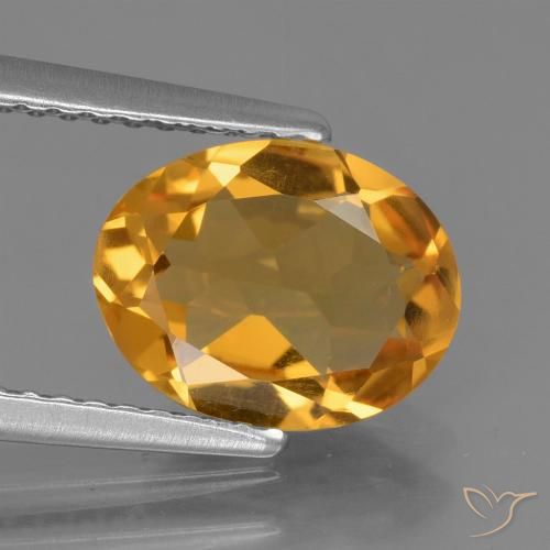 Citrino naturale dorato da 1,75 ct, taglio ovale, VVS