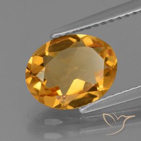 Citrino naturale dorato da 1,75 ct, taglio ovale, VVS