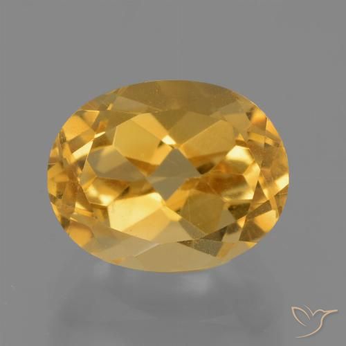 2.96ct Naturale Arancio Dorato Profondo Citrino, Ovale, VVS-VS