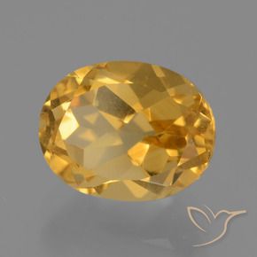 Citrino Arancio Dorato Profondo naturale da 2.96 ct, Ovale, VVS-VS