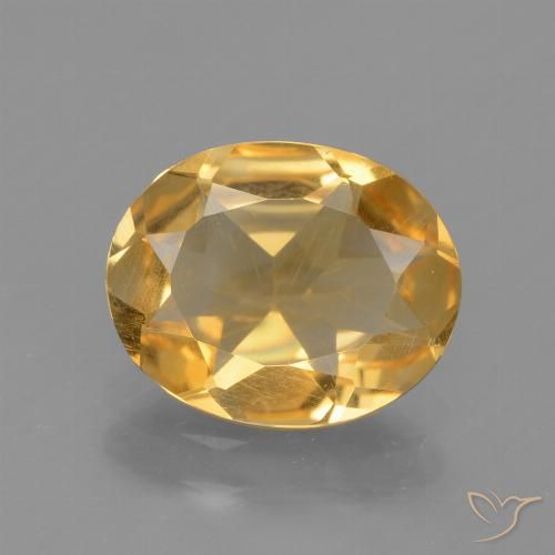 1.82ct Naturale Arancio Dorato Profondo Citrino, Ovale, VS