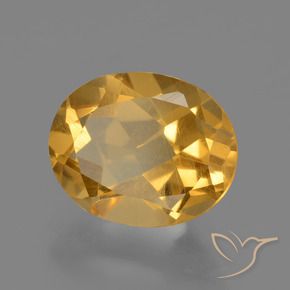Citrino Arancio medio-chiaro-oroG naturale da 2.41 ct, Ovale, VS