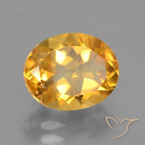 Citrino Arancio intenso-OroG naturale da 2.72 ct, Ovale, VVS-VS