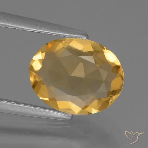 1.59ct Naturale Dorato medio-scuro Citrino, Ovale, VS
