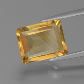 Citrino Giallo oro naturale da 2.50 ct, Taglio smeraldo, VS