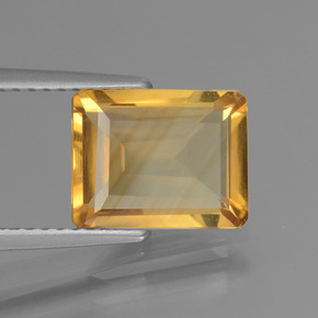 Citrino Giallo oro naturale da 2.50 ct, Taglio smeraldo, VS