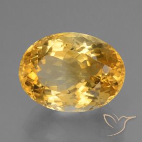 Citrino Arancio dorato naturale da 15.87 ct, Taglio ovale, VVS-VS