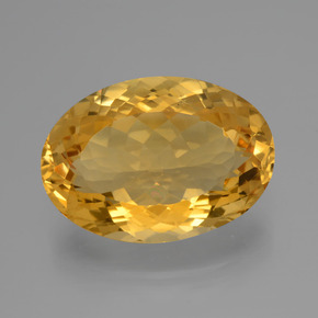 Citrino naturale dorato da 14,40 ct, taglio ovale, VVS