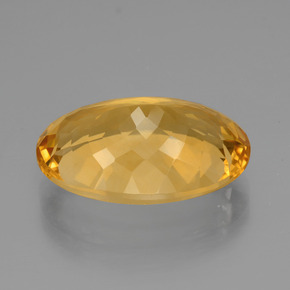 Citrino naturale dorato da 14,40 ct, taglio ovale, VVS