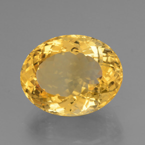 Citrino naturale dorato da 16,78 ct, taglio ovale, VVS