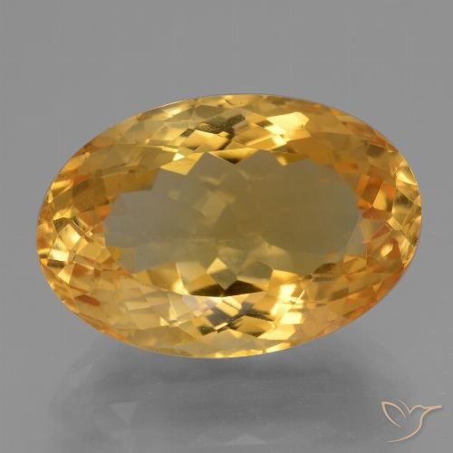 15.05ct Naturale Dorato medio-scuro Citrino, Ovale, VVS-VS