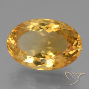 Citrino Dorato medio-scuro naturale da 15.05 ct, Ovale, VVS-VS