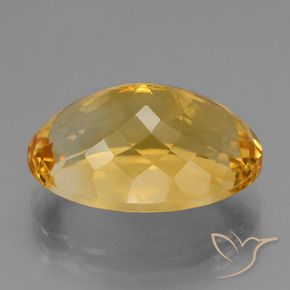 Citrino Dorato medio-scuro naturale da 15.05 ct, Ovale, VVS-VS