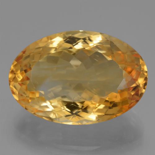 Citrino naturale dorato da 16,80 ct, taglio ovale, VVS
