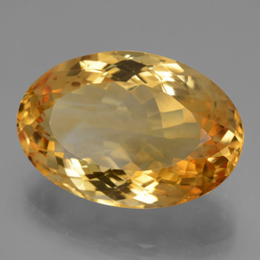 Citrino naturale dorato da 16,80 ct, taglio ovale, VVS