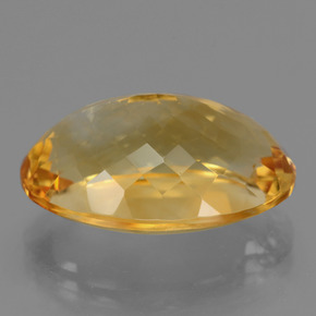 Citrino naturale dorato da 16,80 ct, taglio ovale, VVS