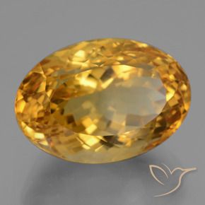 Citrino naturale dorato da 19,01 ct, taglio ovale, VVS