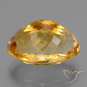 Citrino naturale dorato da 19,01 ct, taglio ovale, VVS