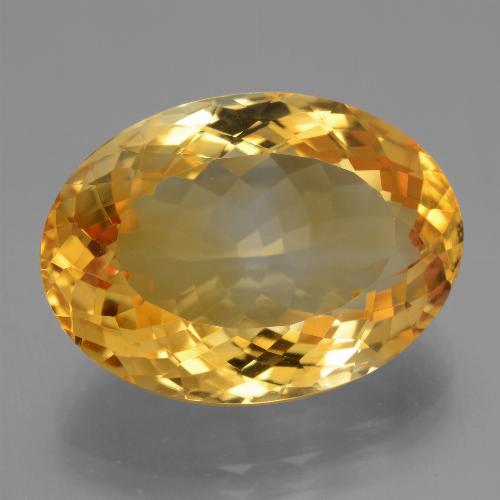 Citrino naturale dorato da 16,41 ct, taglio ovale, VVS