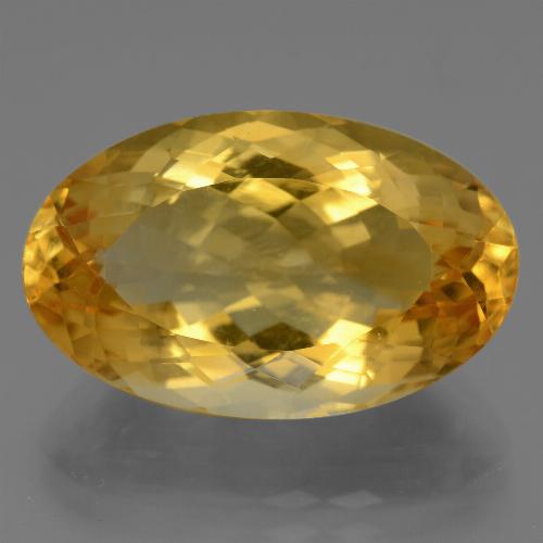Citrino naturale dorato da 15,88 ct, taglio ovale, VVS
