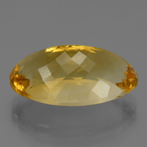 Citrino naturale dorato da 15,88 ct, taglio ovale, VVS
