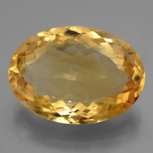 Citrino naturale dorato da 16,76 ct, taglio ovale, VVS
