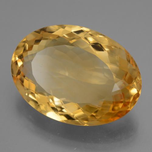 Citrino naturale dorato da 16,76 ct, taglio ovale, VVS