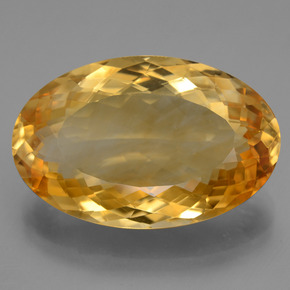 Citrino naturale dorato da 20,52 ct, taglio ovale, VVS