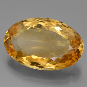Citrino naturale dorato da 20,52 ct, taglio ovale, VVS