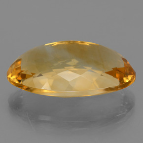 Citrino naturale dorato da 20,52 ct, taglio ovale, VVS