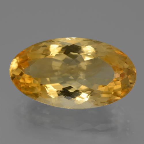 Citrino Dorato medio-scuro naturale da 14.73 ct, Taglio ovale, VVS
