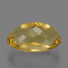 Citrino naturale dorato da 18,28 ct, taglio ovale, VVS