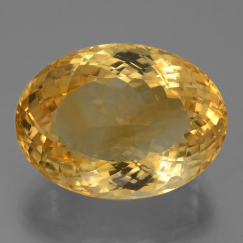 Citrino naturale dorato da 24,63 ct, taglio ovale, VVS
