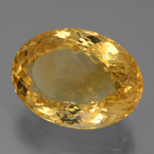 Citrino naturale dorato da 24,63 ct, taglio ovale, VVS