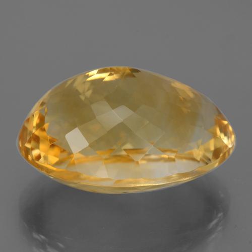 Citrino naturale dorato da 24,63 ct, taglio ovale, VVS