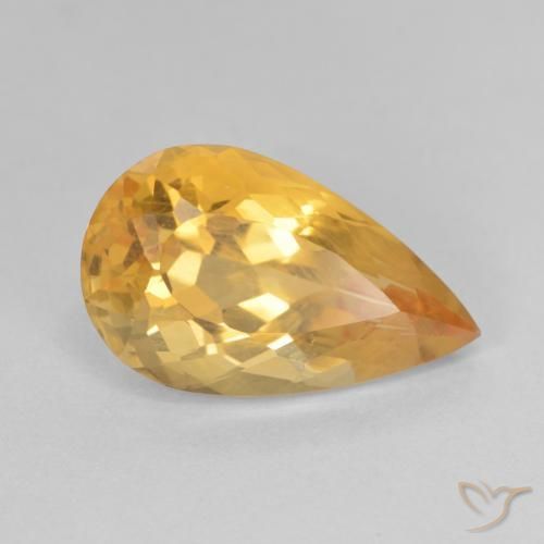 5.83ct Naturale Dorato scuro Citrino, Forma a pera, VVS
