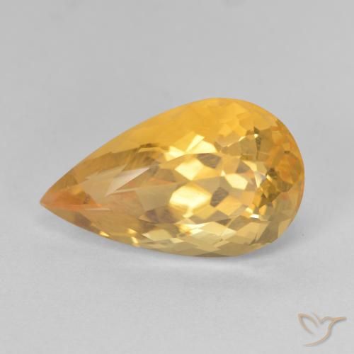 Citrino Dorato scuro naturale da 5.83 ct, Forma a pera, VVS