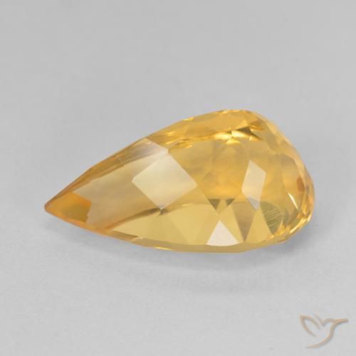 Citrino Dorato scuro naturale da 5.83 ct, Forma a pera, VVS