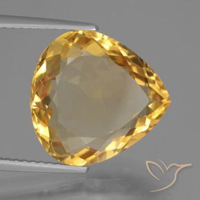 Citrino Dorato medio-scuro naturale da 7.15 ct, Forma a pera, VVS