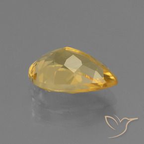 Citrino Arancio Dorato Profondo naturale da 2.29 ct, Forma a pera, VVS