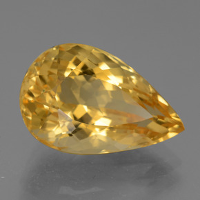 Citrino Dorato medio-scuro naturale da 6.55 ct, Forma a pera, VVS
