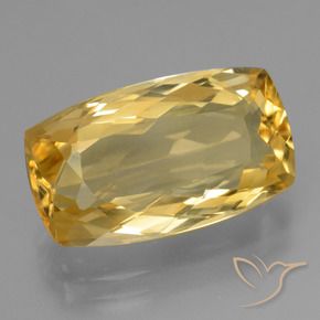 Citrino Dorato medio-scuro naturale da 7.15 ct, Cuscino, VVS