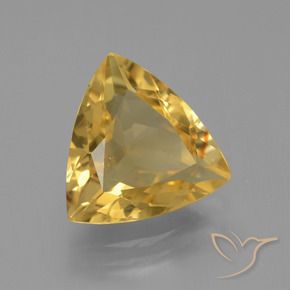 Citrino Dorato medio-chiaro naturale da 3.69 ct, Taglio trillion, VVS