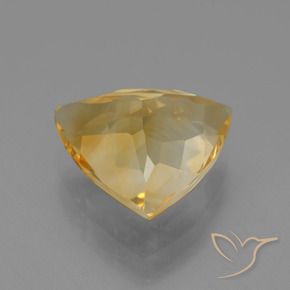 Citrino Dorato medio-scuro naturale da 4.34 ct, Taglio trillion, VVS-VS