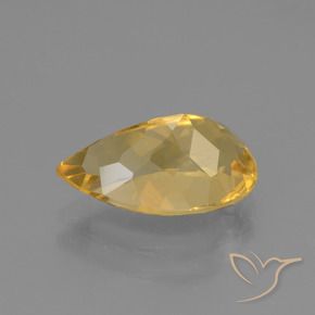 Citrino Dorato medio-scuro naturale da 3.12 ct, Forma a pera, VVS