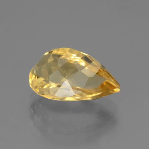 Citrino naturale dorato da 3,65 ct, taglio a pera, VVS