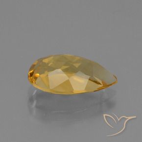 Citrino Arancio Dorato Profondo naturale da 2.80 ct, Forma a pera, VVS